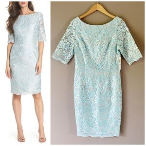 NEW | Eliza J Lace Embroidered Floral Sequin Sheath Dress